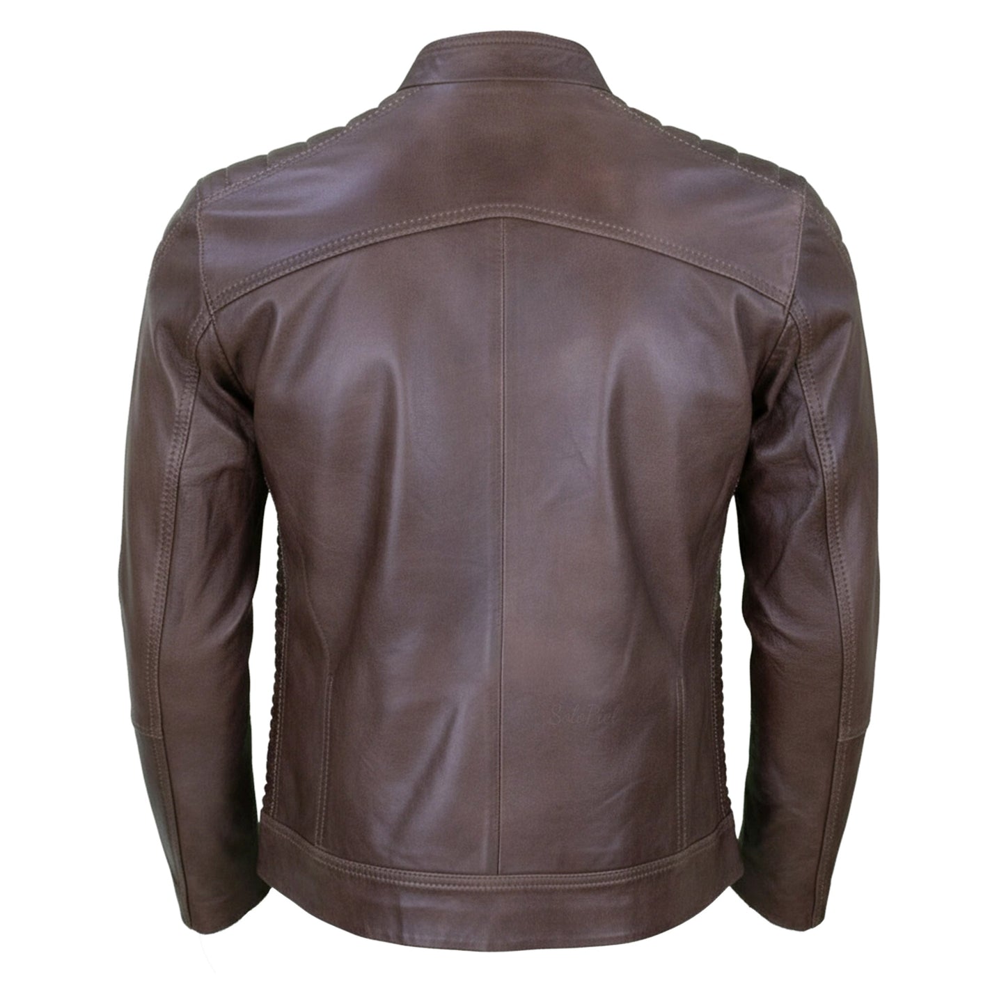 Chamarra de Piel de Borrego para Caballero Cuello Mao Slim Fit Eliut