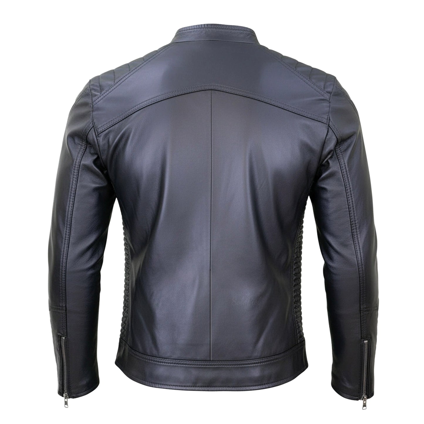 Chamarra de Piel de Borrego para Caballero Cuello Mao Slim Fit Eliut