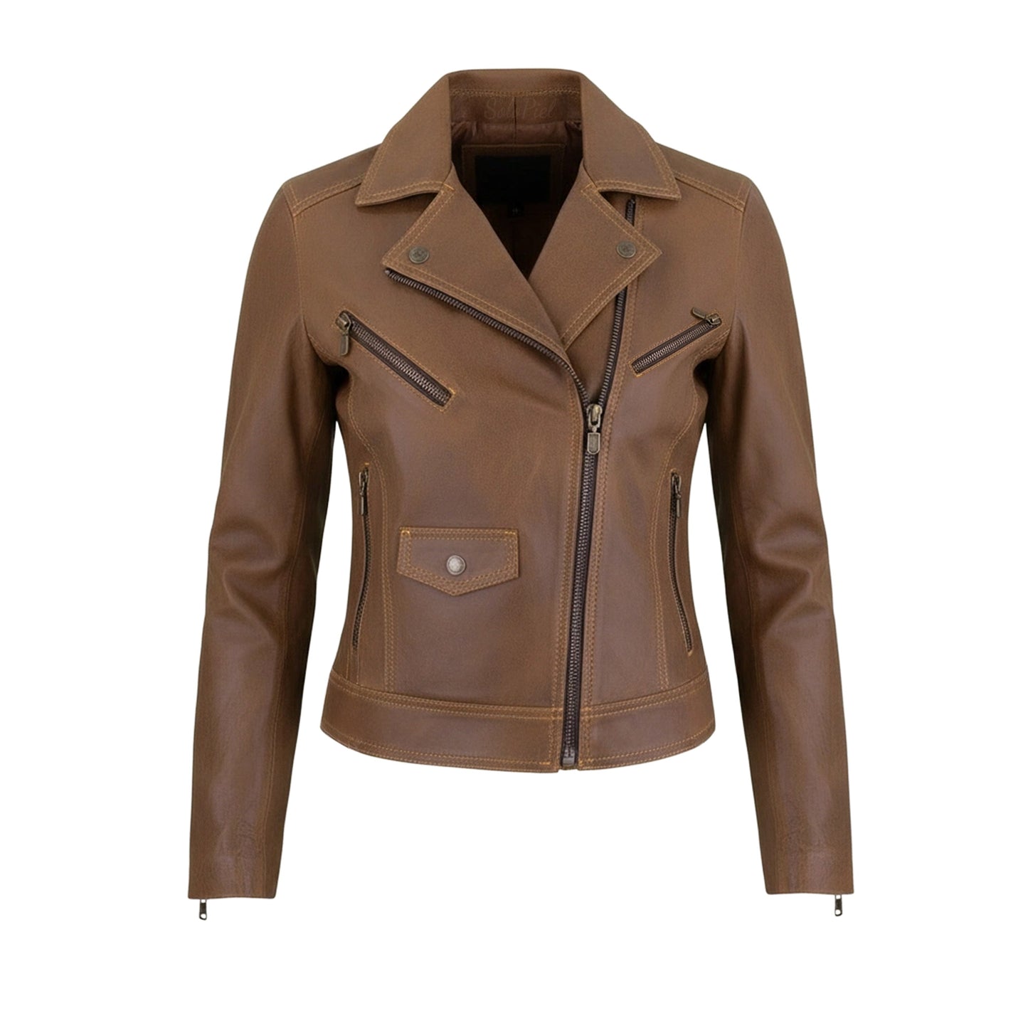 Chamarra  de Piel de Borrego para Dama Cruzada Fatima