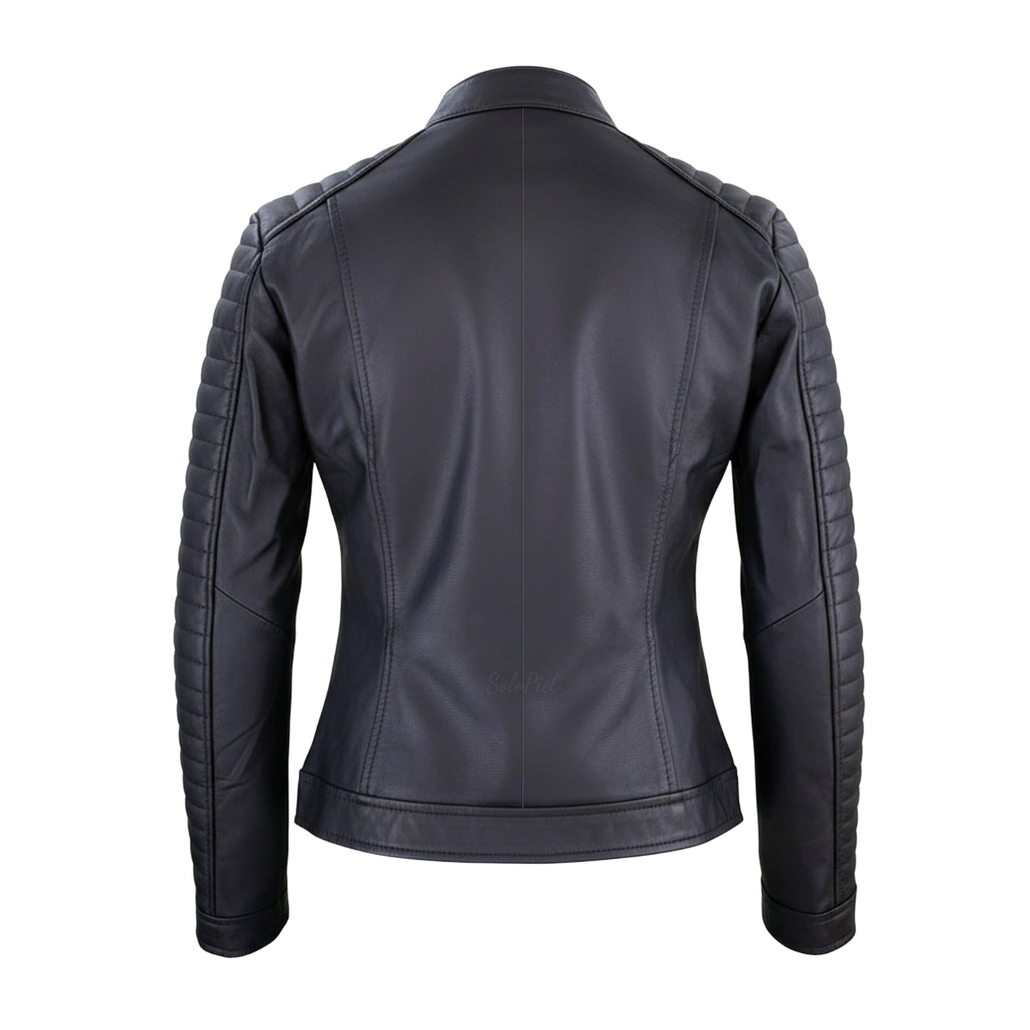 Chamarra  de Piel de Borrego Acabado Drapeado para Dama Frida Slim