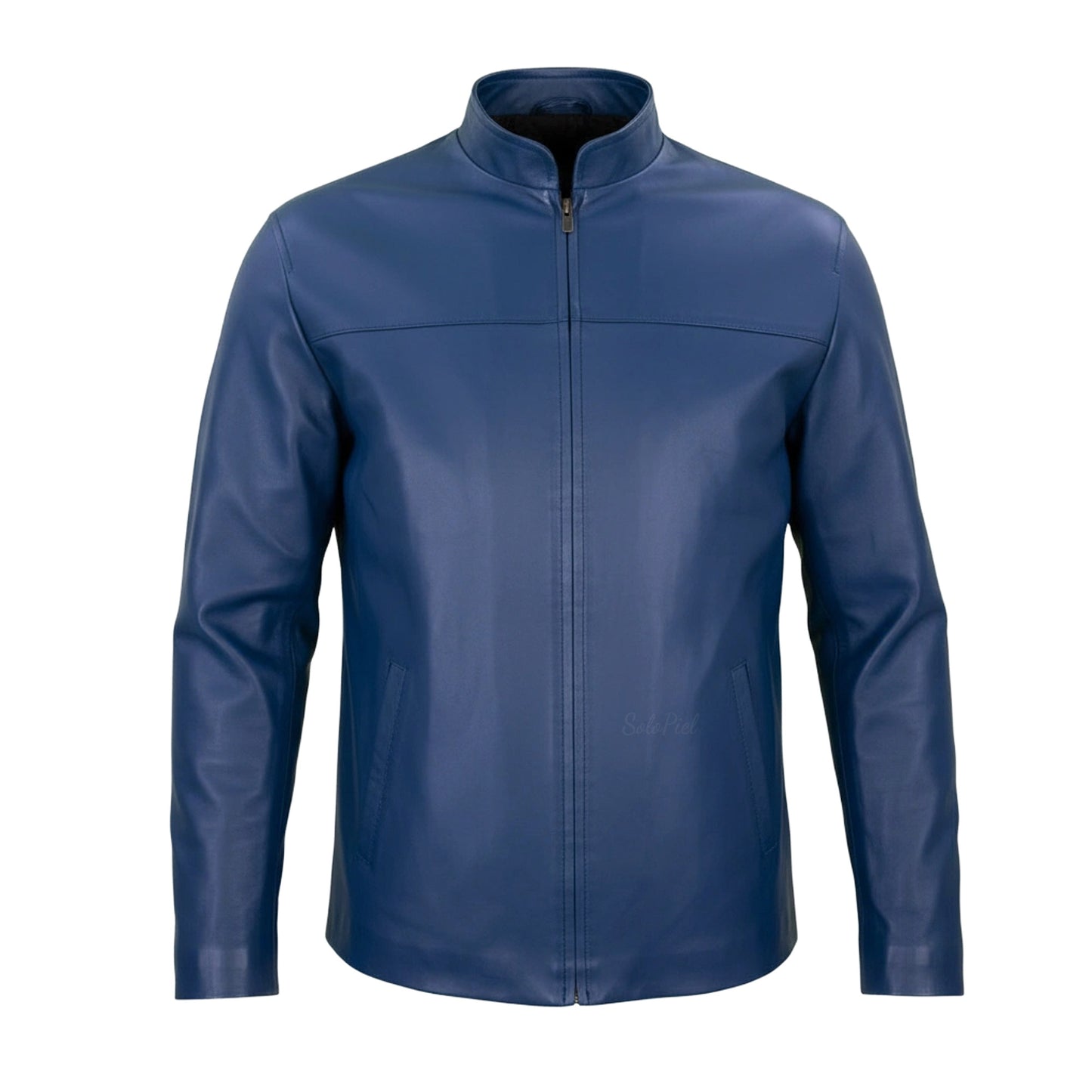 Chamarra de Piel de Borrego para Caballero Italiano Cuello Mao