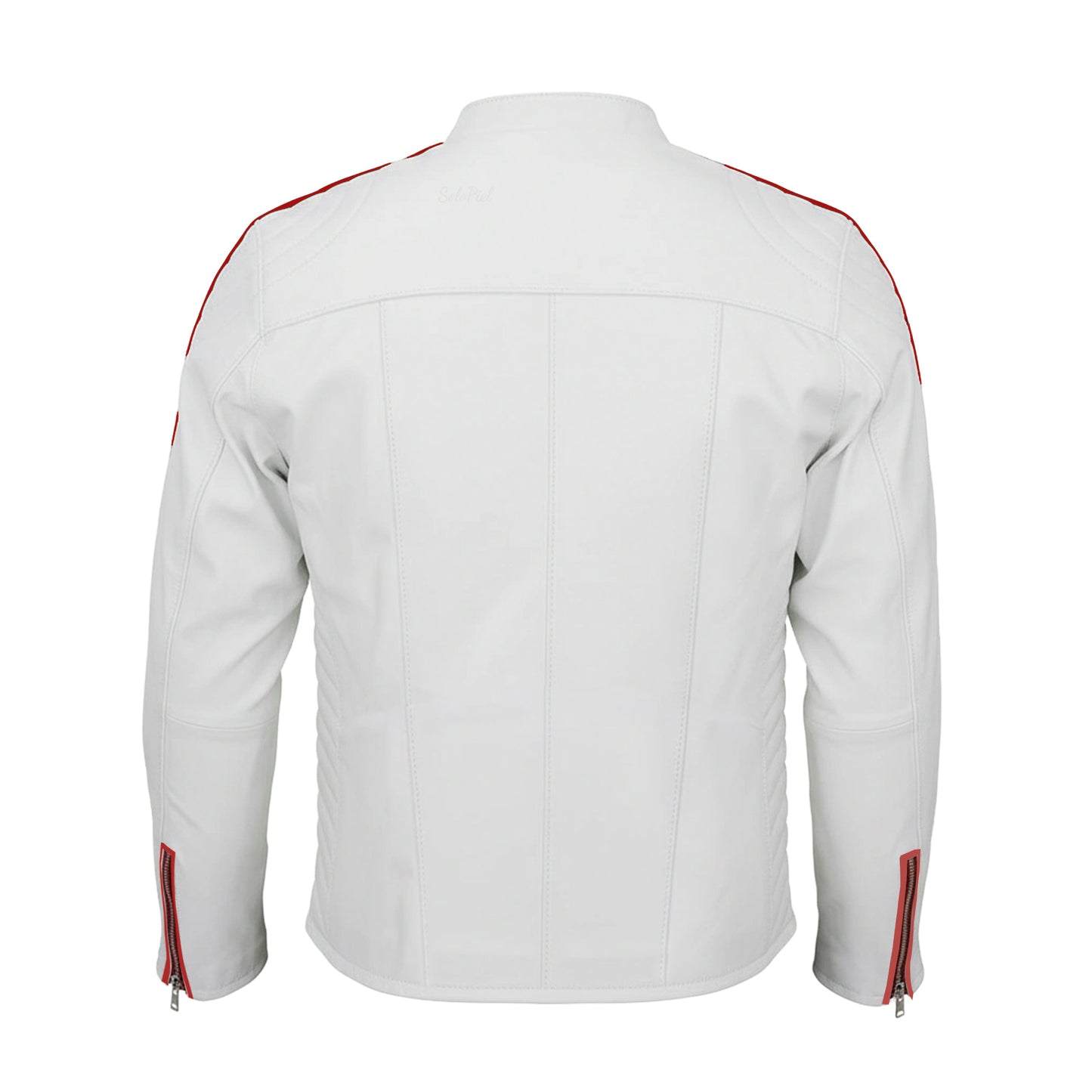 Chamarra de Piel de Borrego para Caballero Combinada Con Franjas Jasso