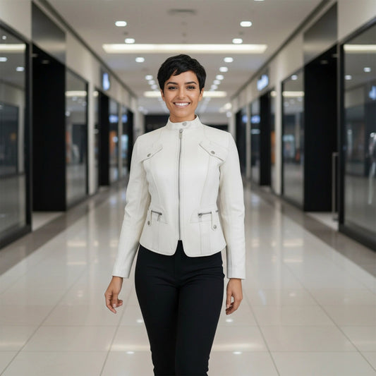 Chamarra de Piel de Borrego para Dama Corta Torera Jessy