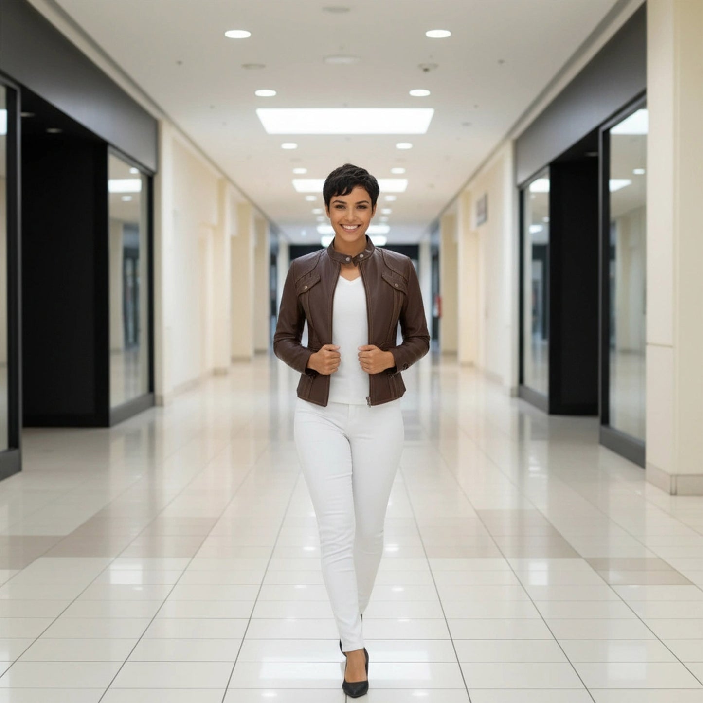 Chamarra de Piel de Borrego para Dama Corta Torera Jessy