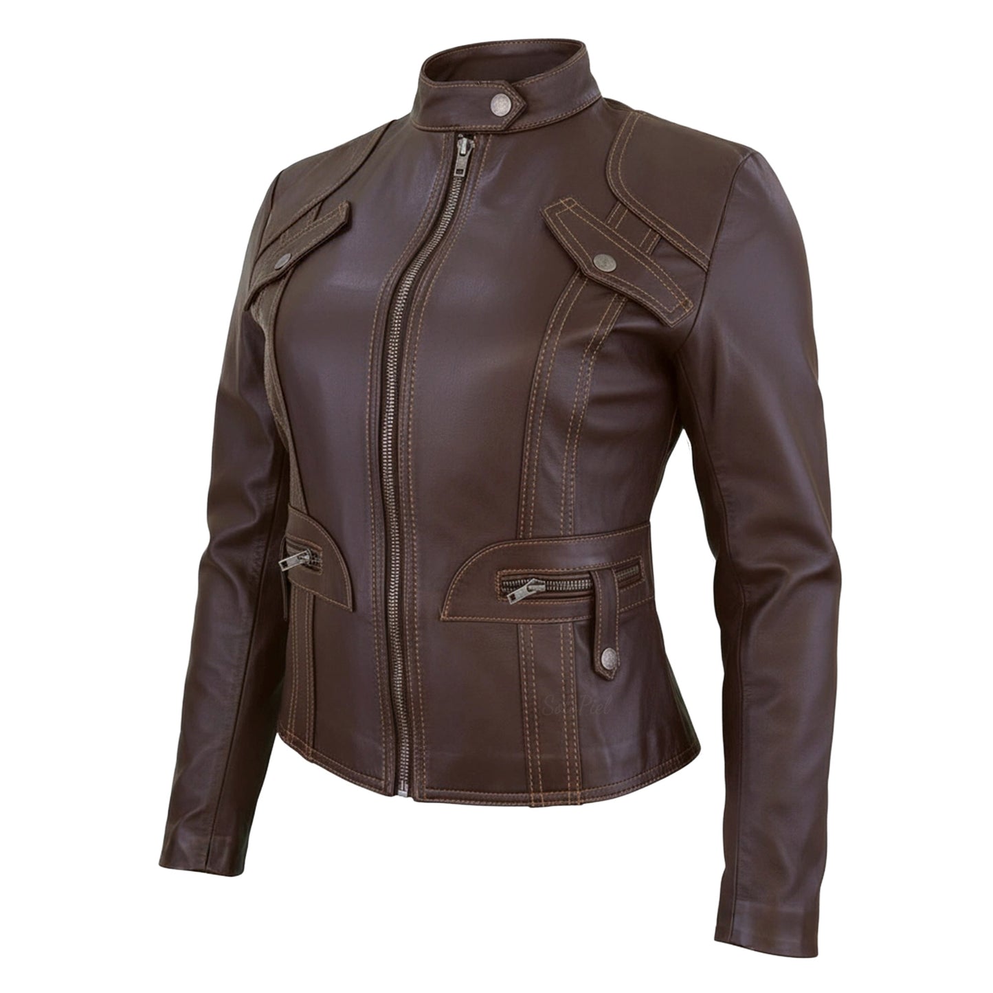 Chamarra de Piel de Borrego para Dama Corta Torera Jessy