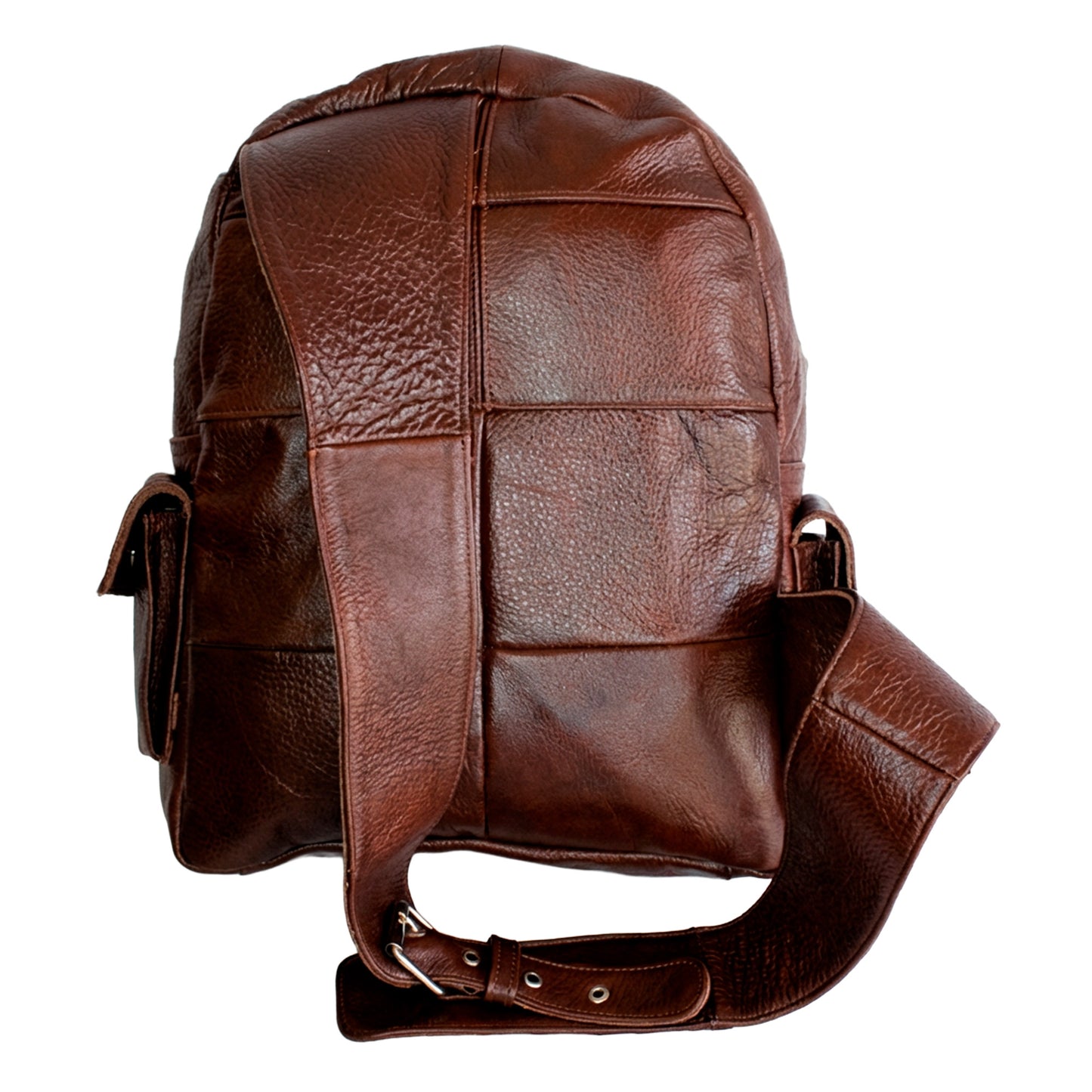 Mochila Backpack de Piel con Hombrera Cruzada