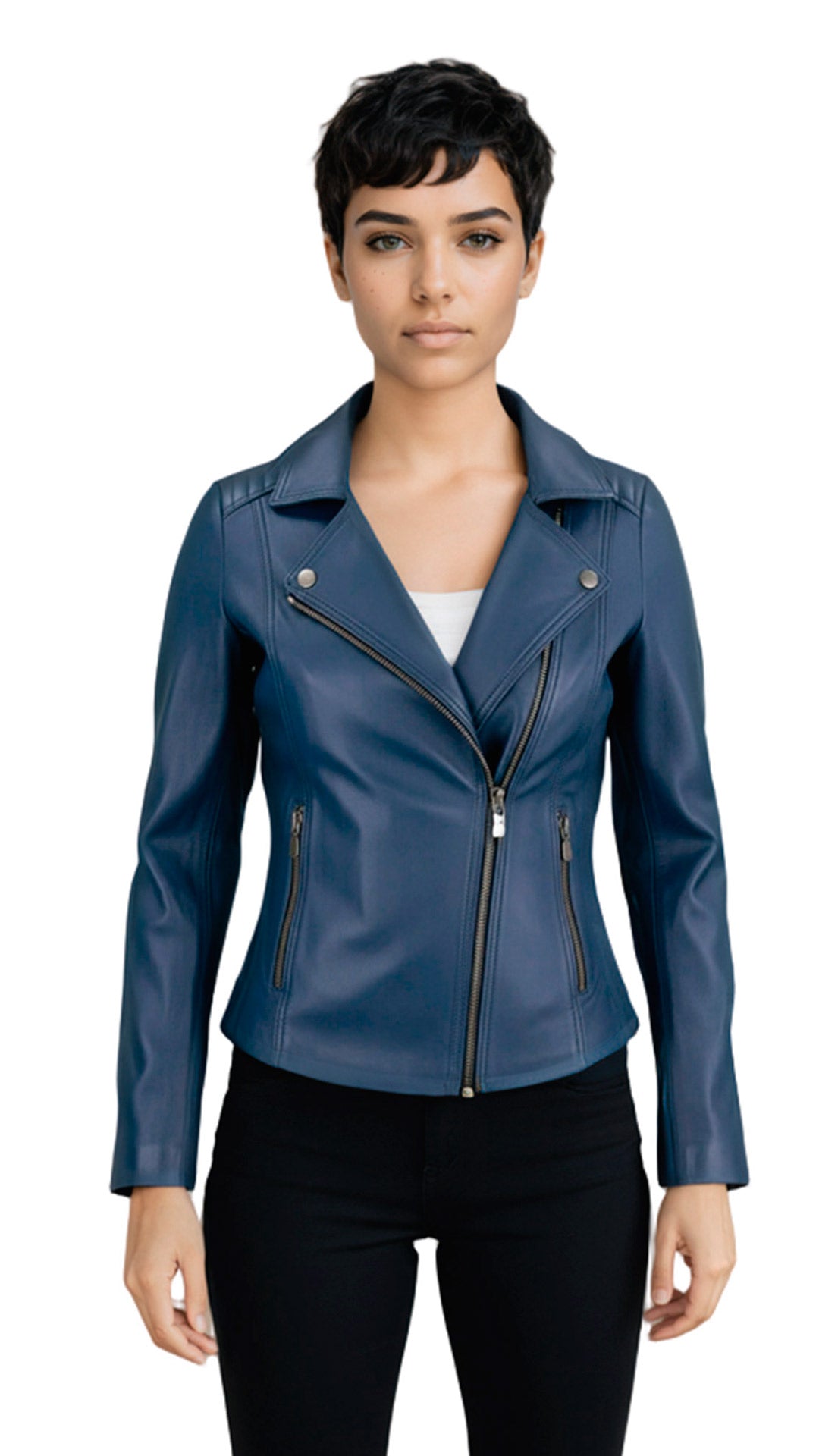 Chamarra de Piel de Borrego para Dama Cierre Cruzado Mara