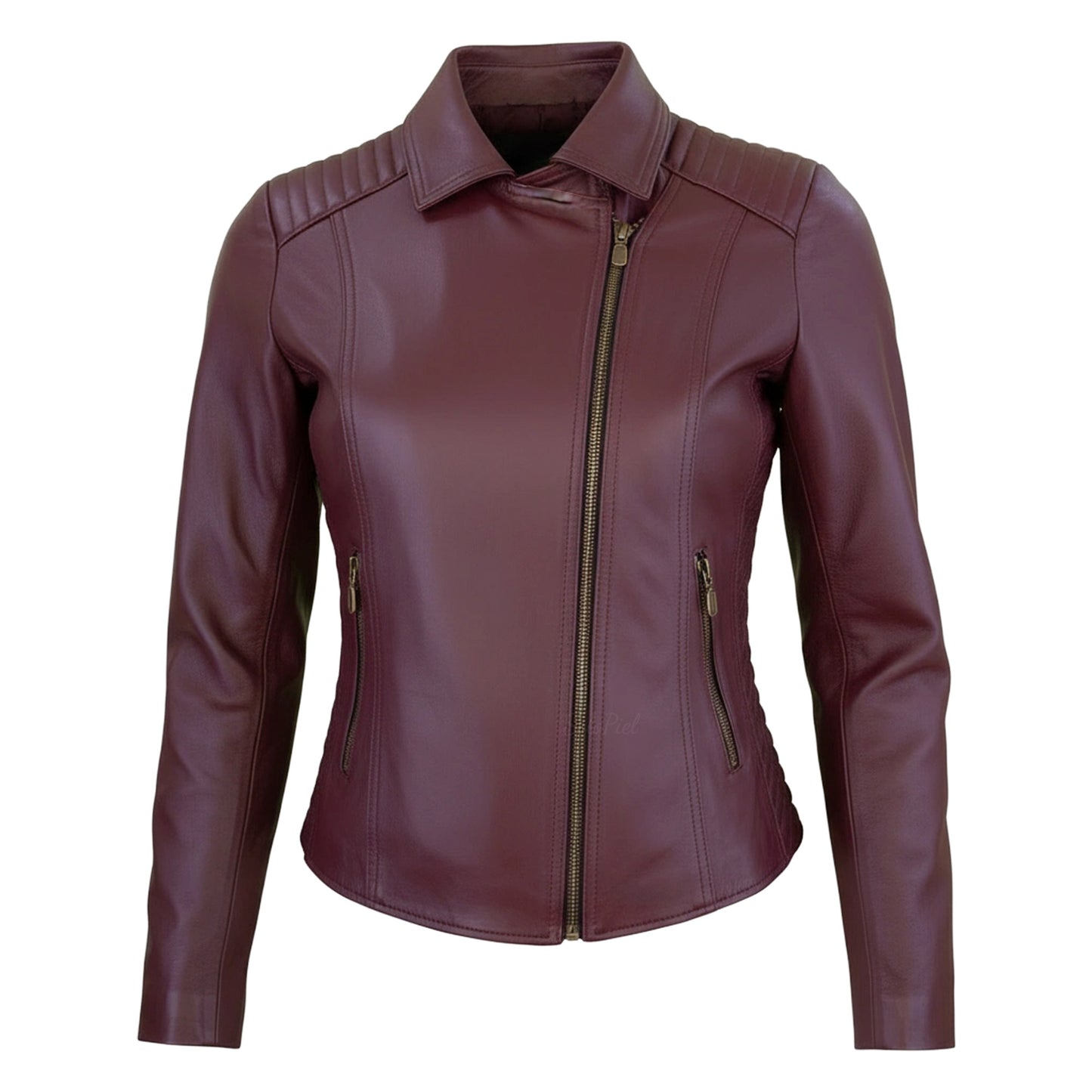 Chamarra de Piel de Borrego para Dama Cierre Cruzado Mara