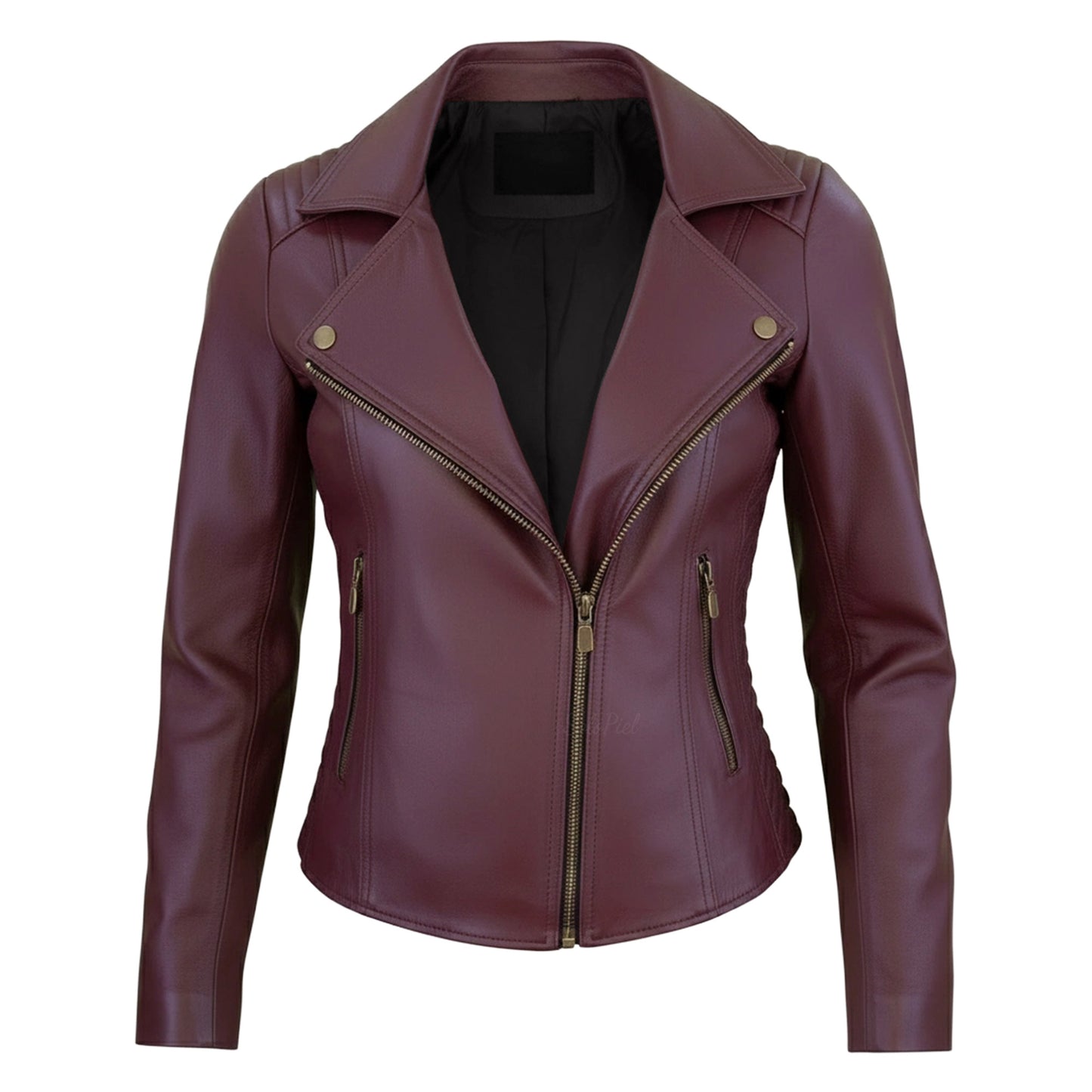 Chamarra de Piel de Borrego para Dama Cierre Cruzado Mara