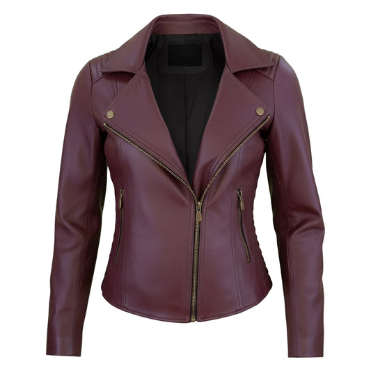 Chamarra de Piel de Borrego para Dama Cierre Cruzado Mara