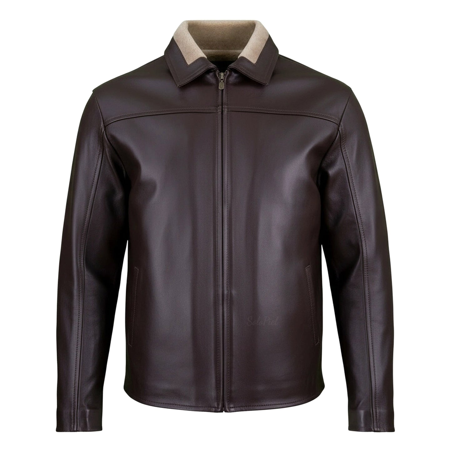 Chamarra de Piel de Borrego para Caballero Forro de Lana Sintética Marcos