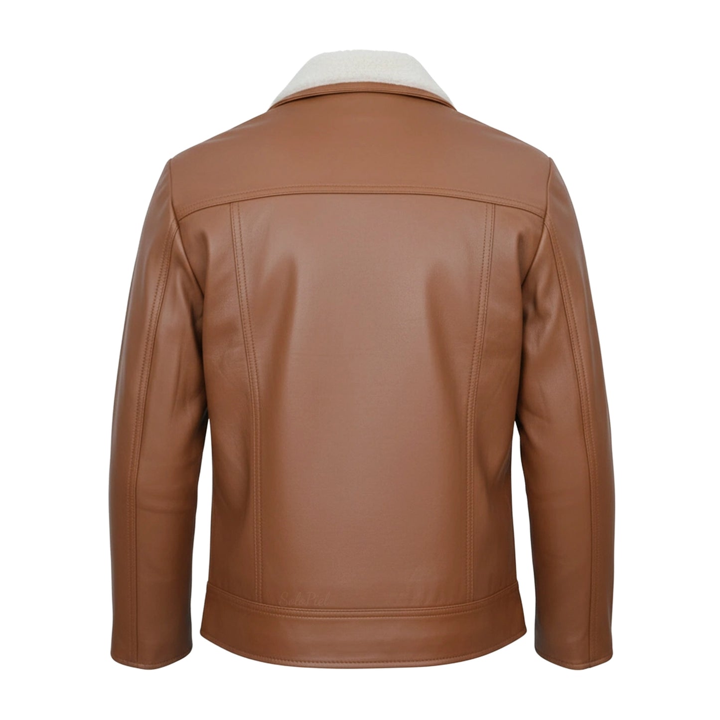 Chamarra de Piel Para Caballero con Forro de Borrega Mateo