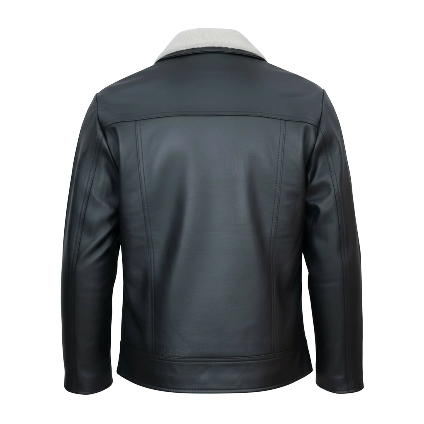 Chamarra de Piel Para Caballero con Forro de Borrega Mateo