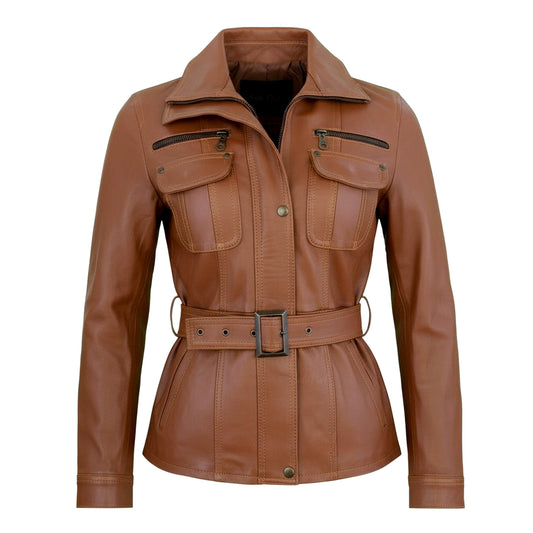 Chamarra de Piel de Borrego para Dama Corte Cazadora Miriam