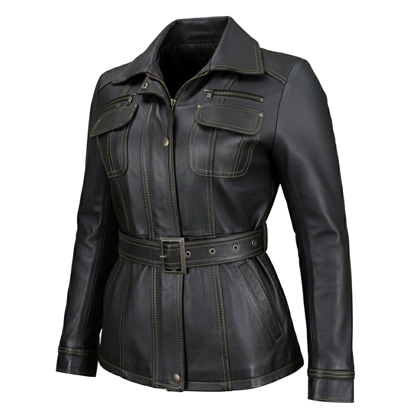 Chamarra de Piel de Borrego para Dama Corte Cazadora Miriam