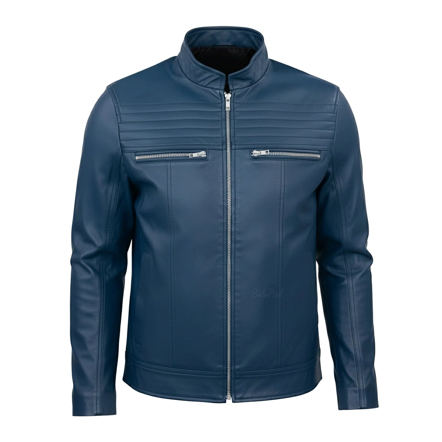 Chamarra de Piel de Borrego para Caballero Cuello Mao Slim Robert