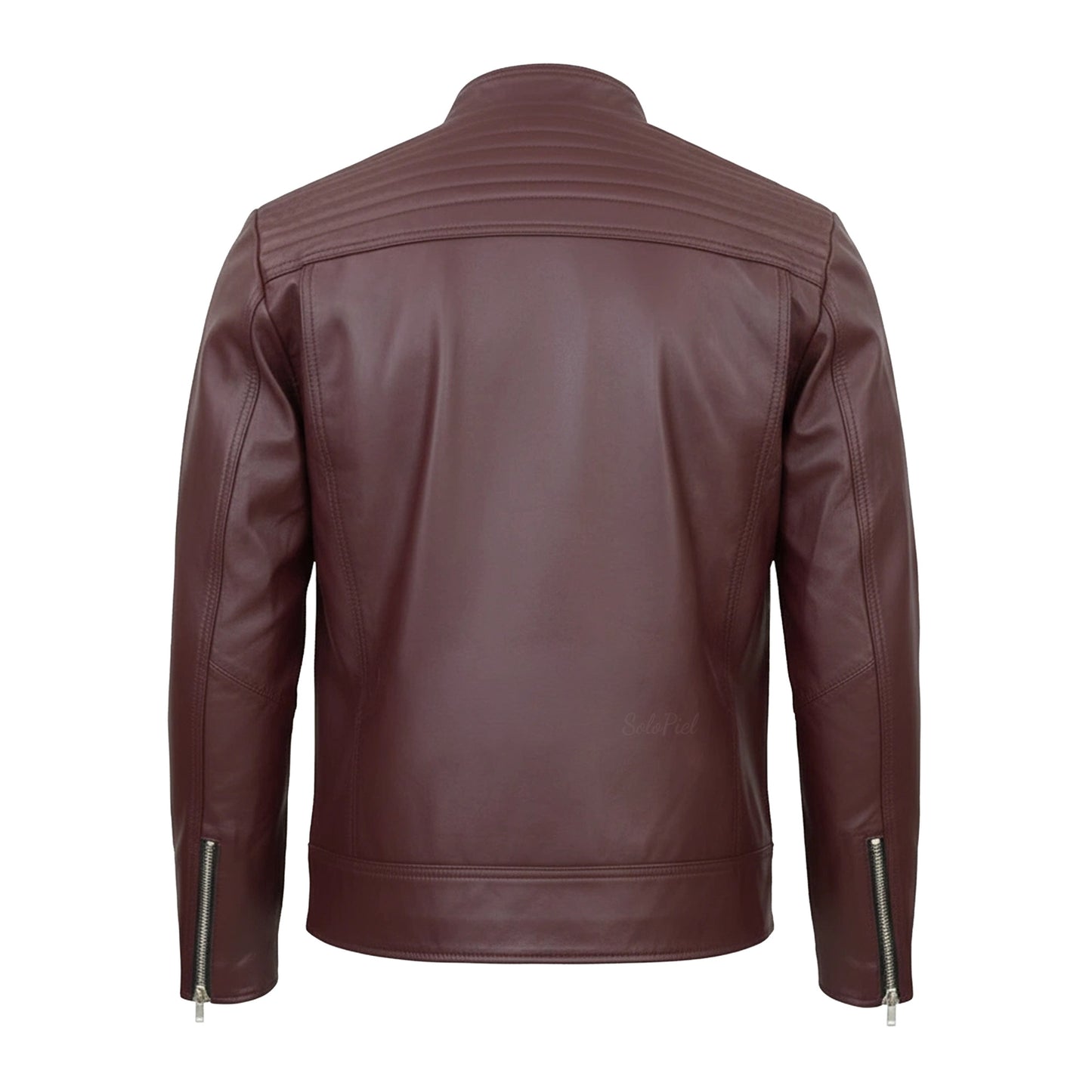 Chamarra de Piel de Borrego para Caballero Cuello Mao Slim Robert