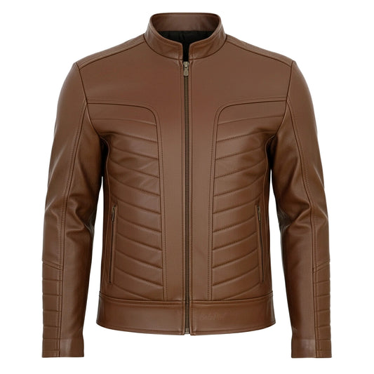 Chamarra de Piel de Borrego para Caballero Cuello Mao Robin