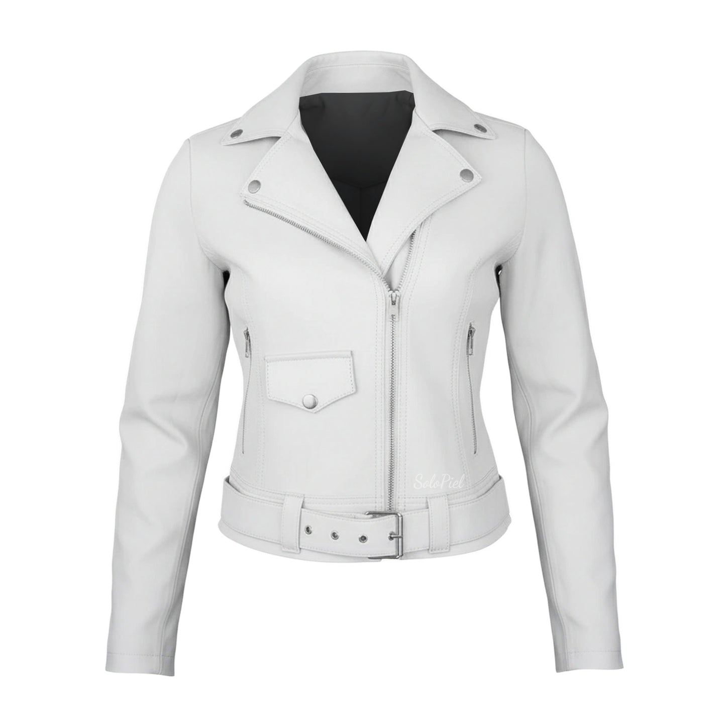 Chamarra de Piel Para Dama Rockerita