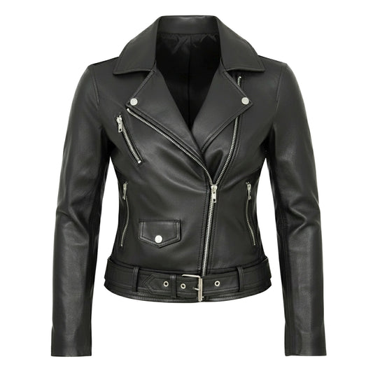 Chamarra de Piel Para Dama Rockerita