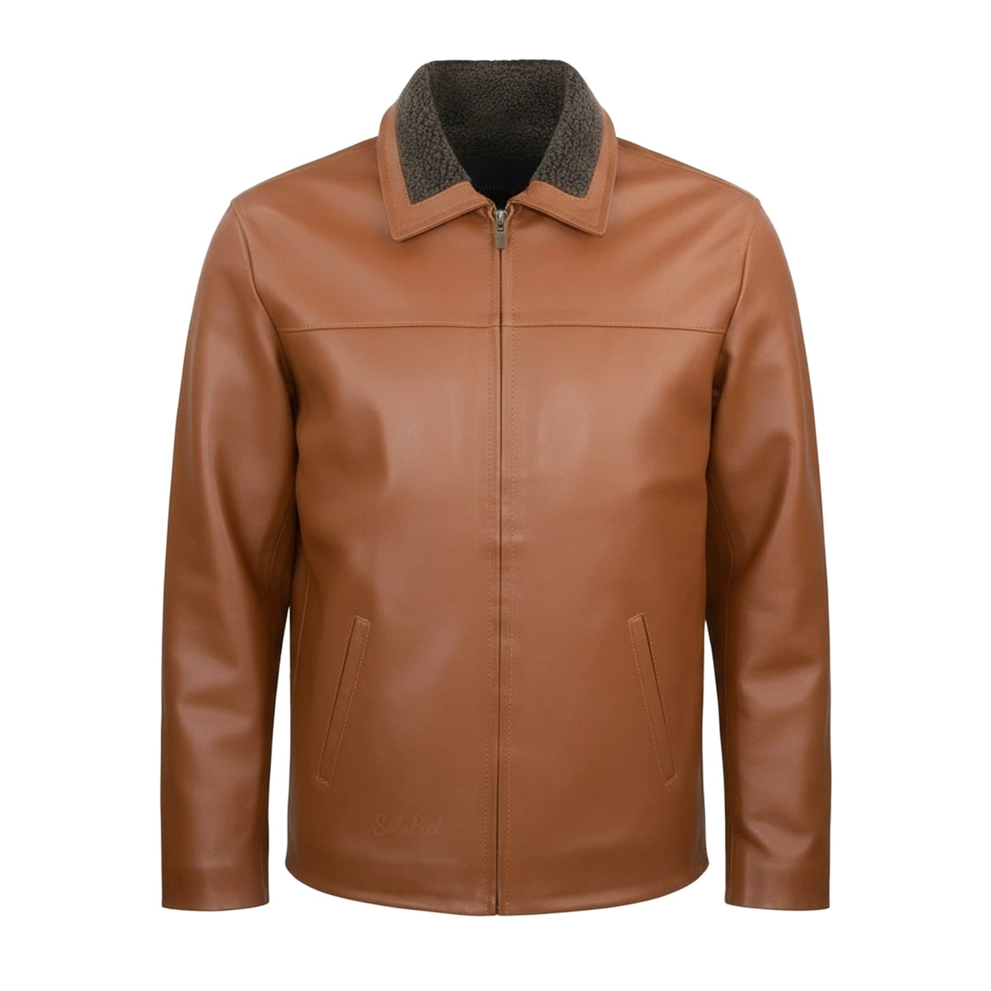 Chamarra de Piel de Borrego para Caballero Con Forro de Lana Sintética Ruso