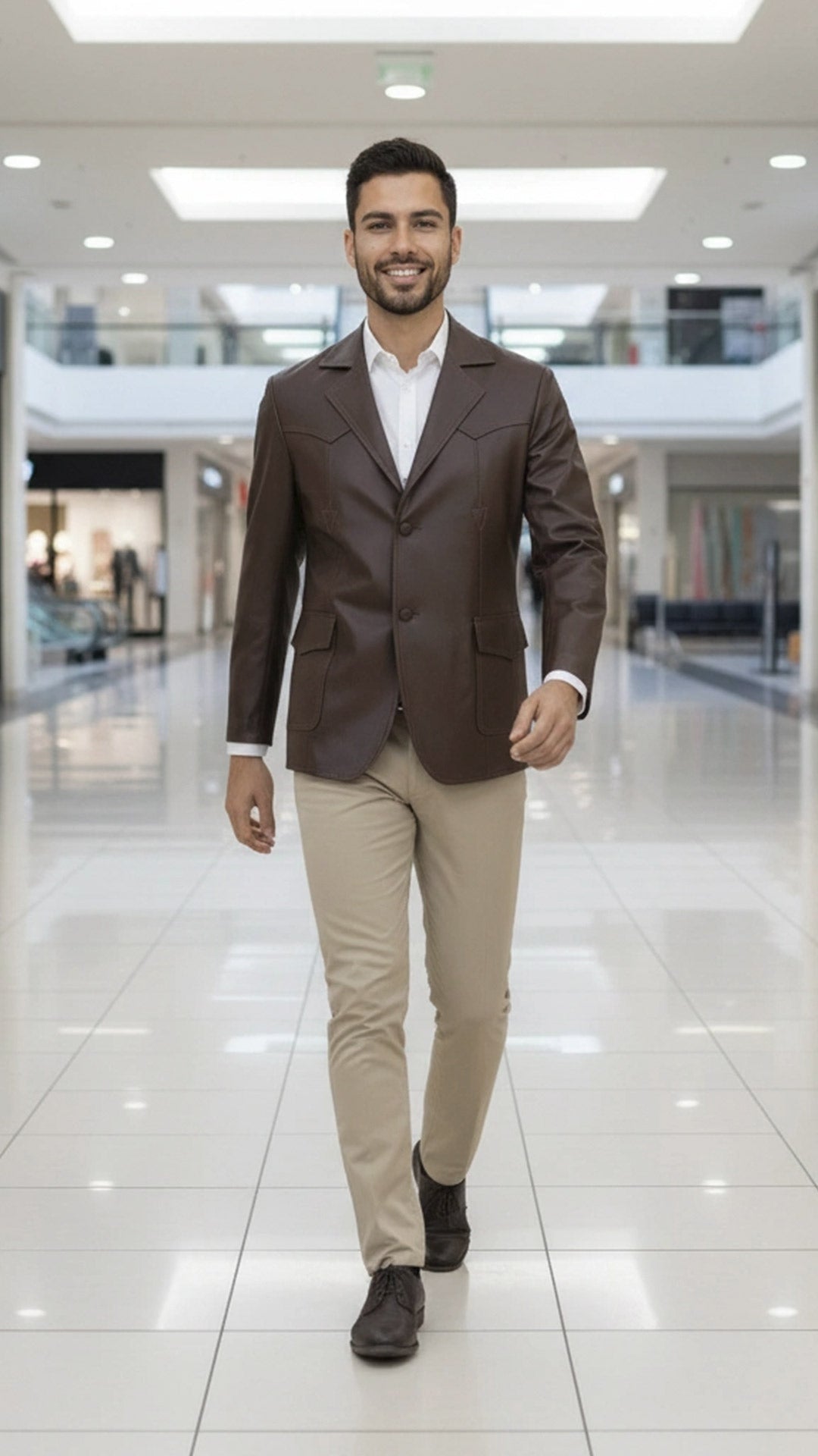 Saco Vaquero de Piel de Borrego para Caballero