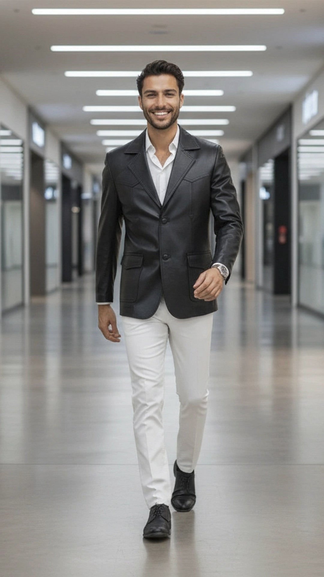 Saco Vaquero de Piel de Borrego para Caballero