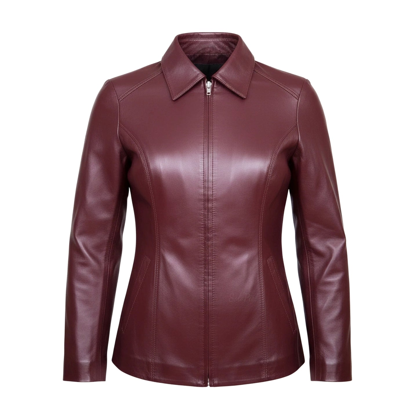 Chamarra de Piel de Borrego para Dama Corte a la Cadera Cuello Deportivo Shakira