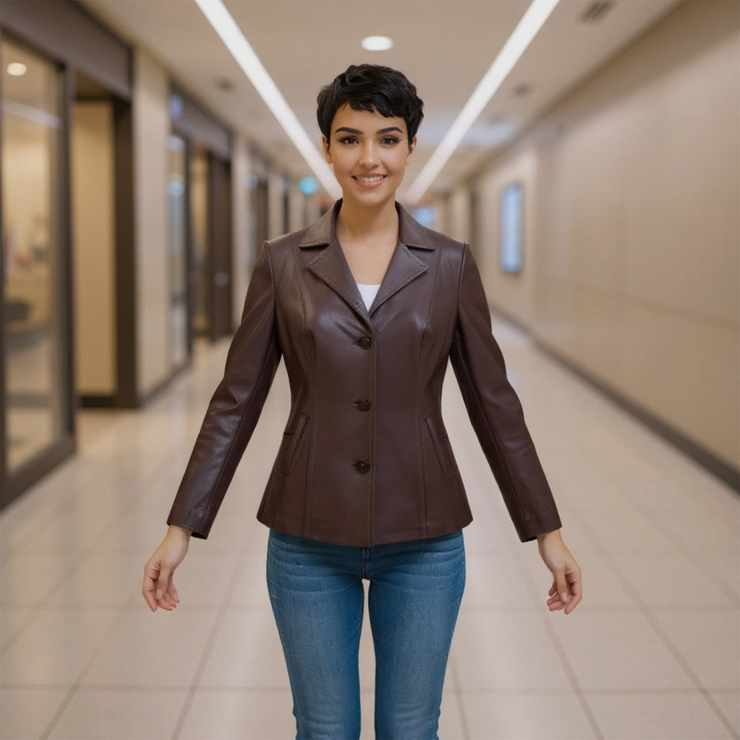 Saco de Piel de Borrego para Dama Valentina