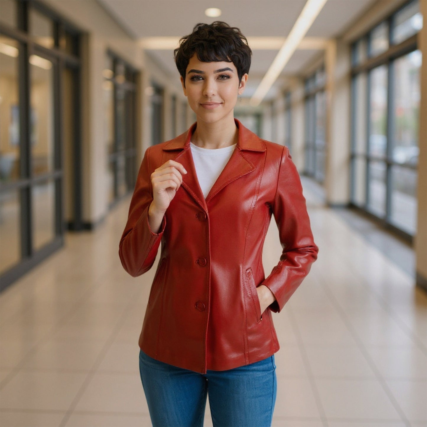 Saco de Piel de Borrego para Dama Valentina