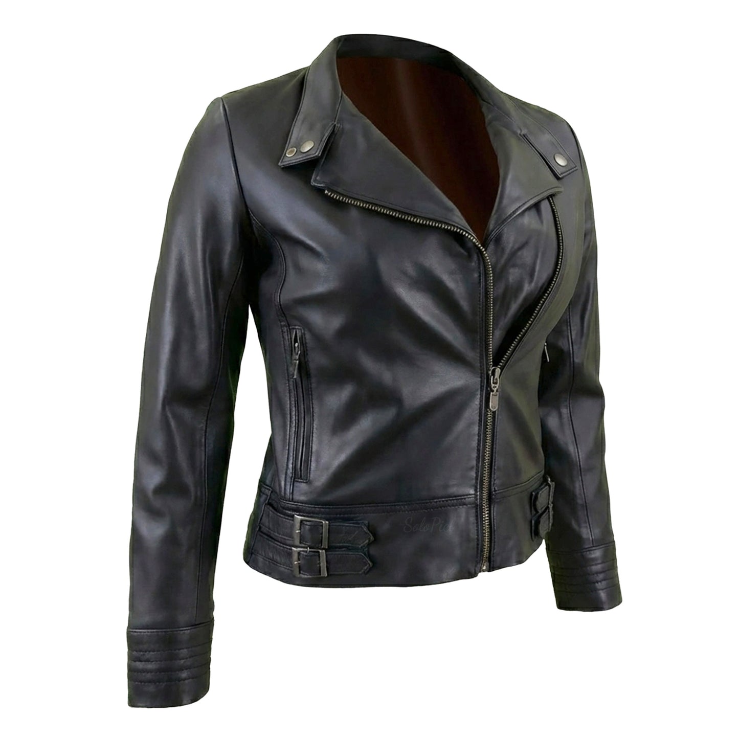 Chamarra  de Piel de Borrego para Dama Cierre Cruzado Vanessa