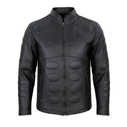 Chamarra de Piel de Borrego para Caballero Estilo Batman Corte Regular