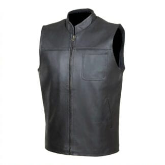 Chaleco de Piel de Borrego Para Hombre Estilo Mezclilla Corte Regular | Solopiel Cuero Genuino