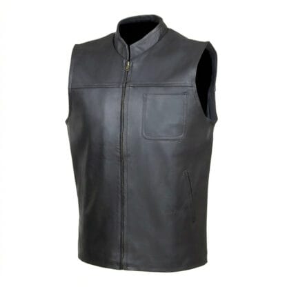 Chaleco de Piel de Borrego Para Hombre Estilo Mezclilla Corte Regular
