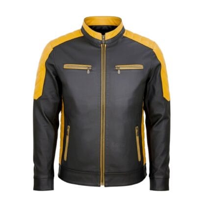 Chamarra de Piel de Borrego Para Caballero Combinada Con Franjas Daytona Corte Slim Fit