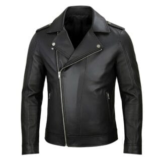 Chamarra de Piel de Borrego para Caballero Estilo Rockero Ligera DYLAN Corte Slim Fit | Solopiel Cuero Genuino