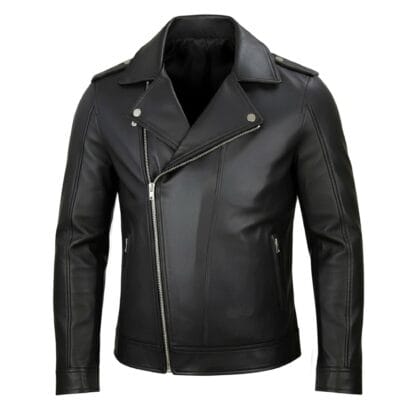 Chamarra de Piel de Borrego para Caballero Estilo Rockero Ligera DYLAN Corte Slim Fit