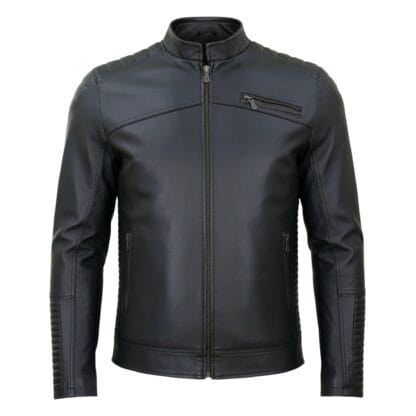 Chamarra de Piel de Borrego para Caballero Cuello Mao Eliut Corte Slim Fit