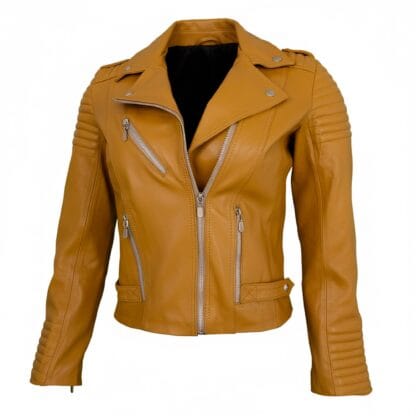 Chamarra de Piel de Borrego para Dama Torera Rockera Galilea Corte Slim Fit