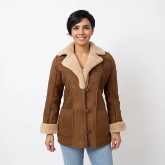 Abrigo de piel genuina para dama modelo Kentucky