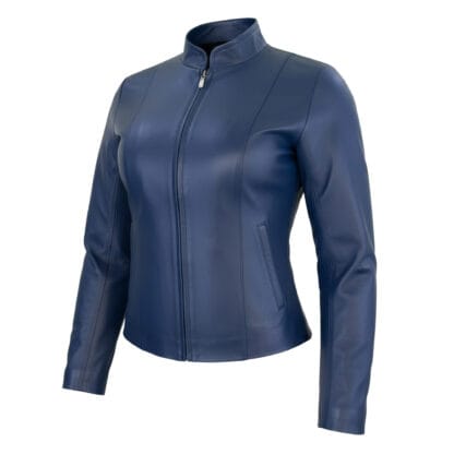 Chamarra de Piel de Borrego para Dama Cuello Mao Liz Corte Regular