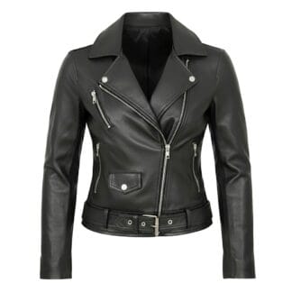 Chamarra de Piel Para Dama Rockerita Corte Slim Fit | Solopiel Cuero Genuino