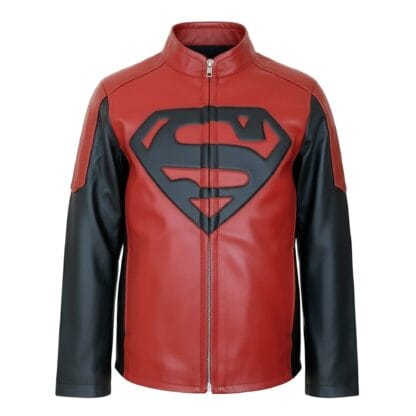 Chamarra de Piel Estilo Superman Para Niño Corte Regular