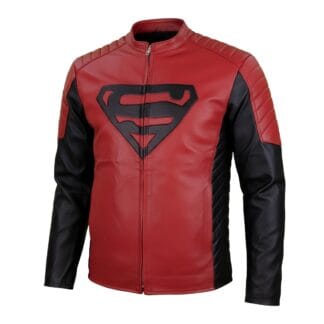 Chamarra de Piel de Borrego para Caballero Estilo Superman Corte Slim Fit