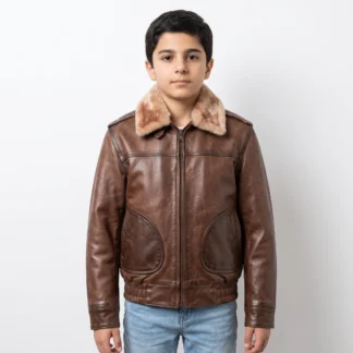 Chamarra de Piel de Borrego Para Niño André Corte Regular