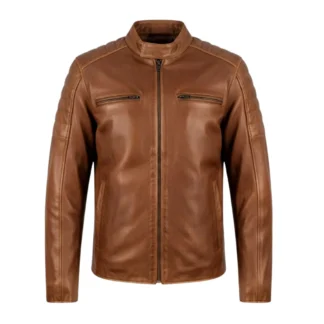 Chamarra de Piel de Borrego Veteado Axel Corte Slim Fit