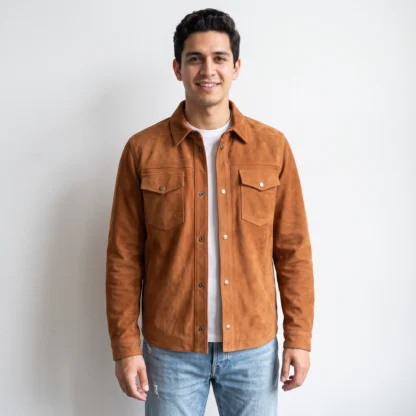 Camisola de Piel de Borrego Para Caballero En Nobuck Casio Corte Regular