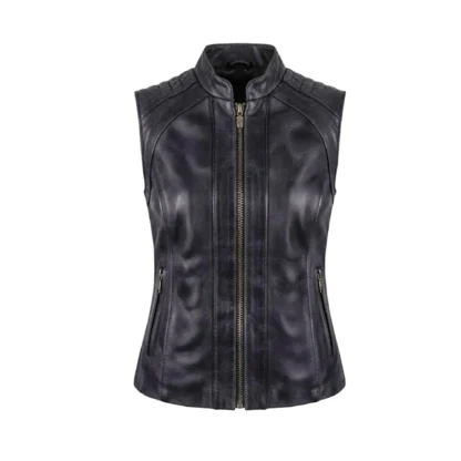 Chaleco de Piel para Dama Sherline, Corte Regular