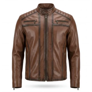 Chamarra de Piel de Borrego para Cabbalero Modelo Frank Bitono Corte Slim Fit