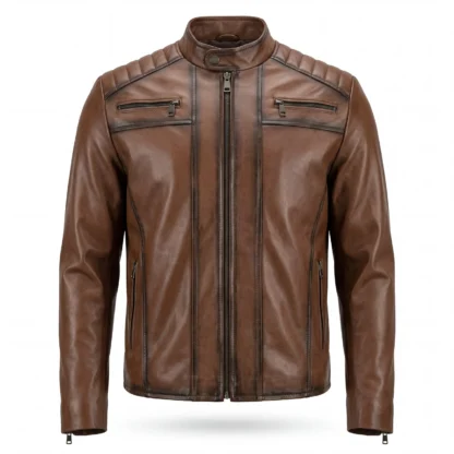 Chamarra de Piel de Borrego para Cabbalero Modelo Frank Bitono Corte Slim Fit
